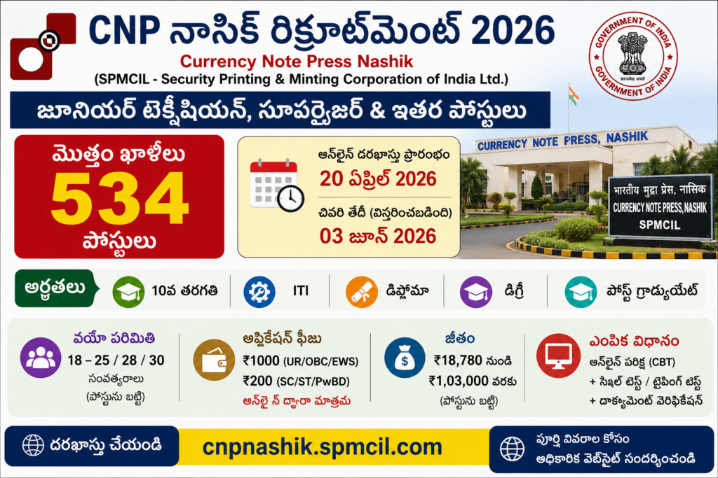 CNP నాసిక్ రిక్రూట్‌మెంట్ 2026