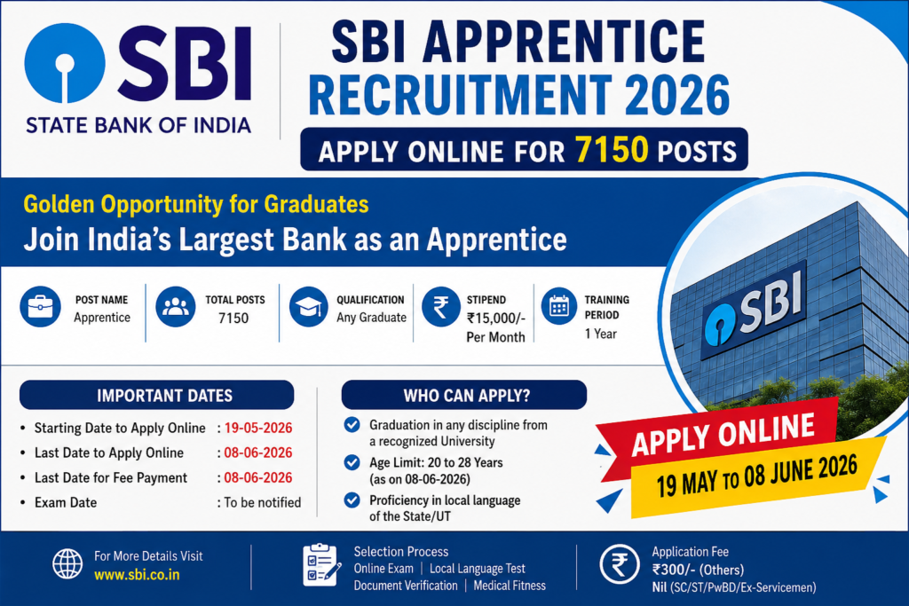SBI Apprentice recruitment 2026 flyer