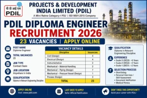 PDIL Diploma Engineer Recruitment 2026 Notification Apply Online for 23 Posts